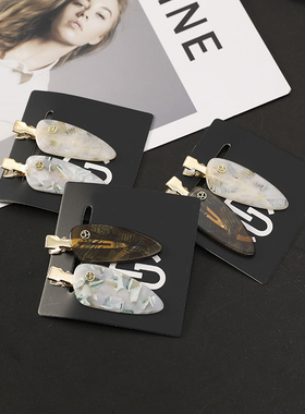 华子家 高级感无痕发夹鸭嘴夹边夹侧边刘海夹发夹女气质发饰42716