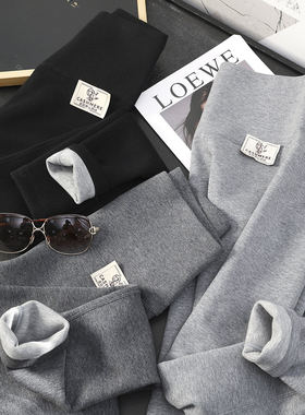 华子家 安第斯山羊绒高腰收腹加厚保暖修身弹力打底裤女秋冬45404