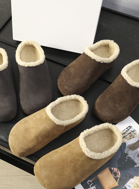 华子家 内增高勃肯鞋女2025秋冬新款加绒保暖毛毛棉鞋雪地靴45700