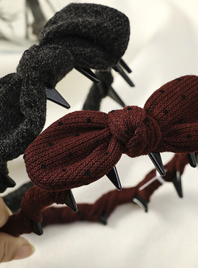 华子家 高颅顶时尚发箍女高级感发饰蝴蝶结发卡洋气头箍头饰45978