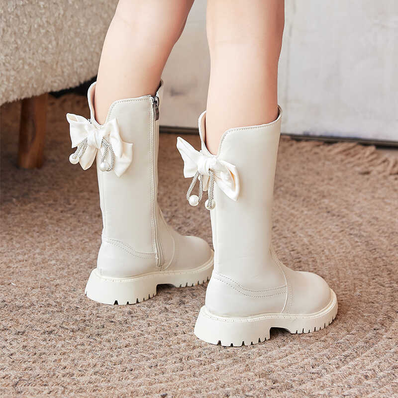 韩版公主鞋英伦风儿童长筒靴单靴