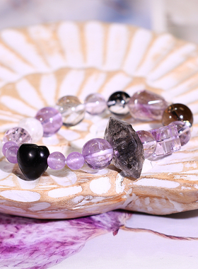 天然双钛晶魔方闪灵手链情侣掌柜原创设计定制款首饰 春分活动