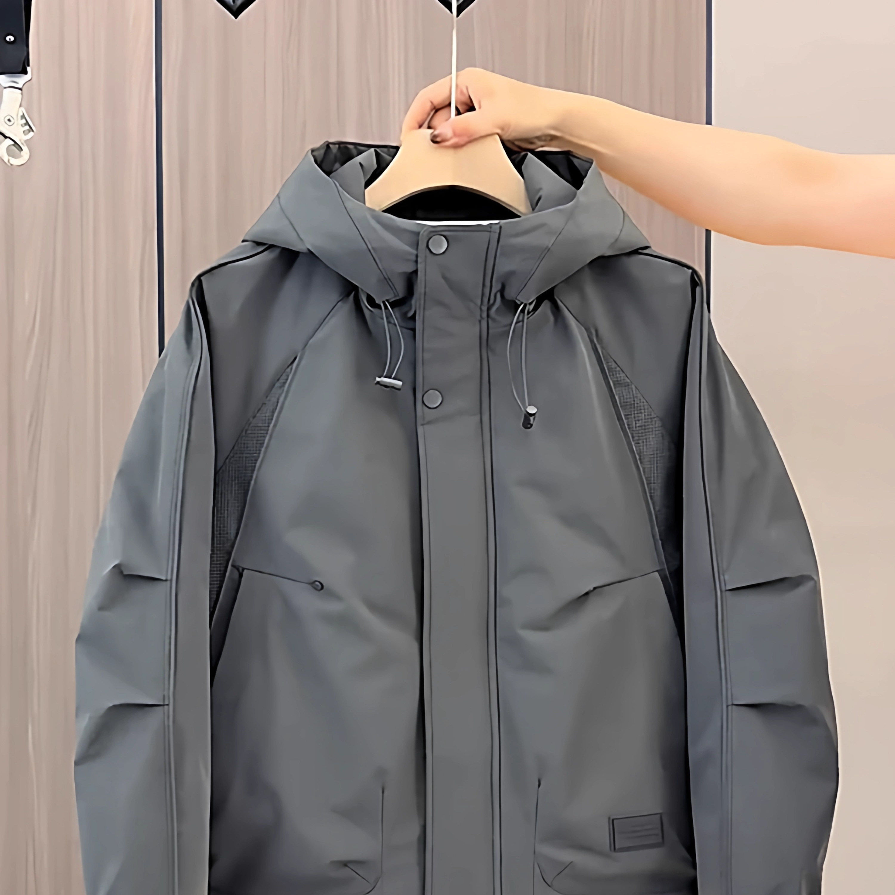 2025秋冬新款男士保暖连帽夹克