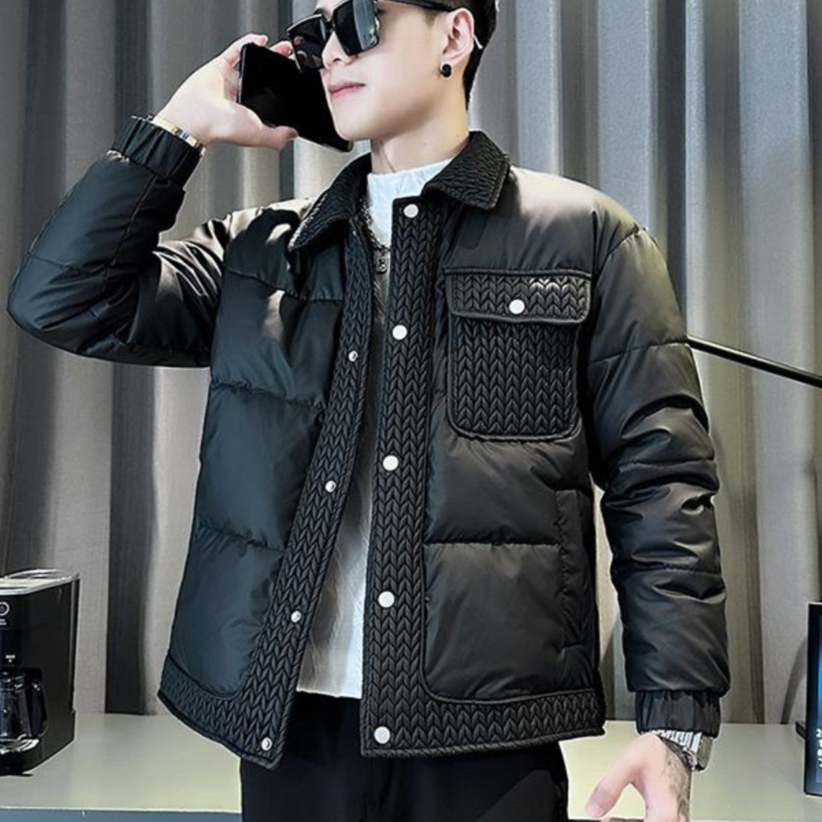 冬季潮牌羽绒棉服男休闲棒球服