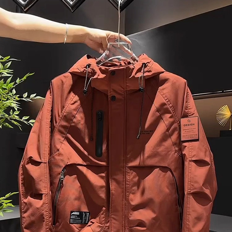 2025春秋季新款男士工装连帽外套