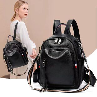 牛皮双肩包女2025新款时尚气质软皮小背包真皮轻便百搭包包高级感