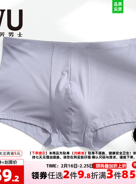 安莉芳旗下IVU男莫代尔高弹中腰网眼透气速干平角内裤UPY0309