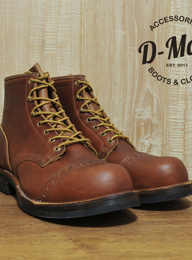 Wesco boots Warren 雕花三接头 tan色 工装靴/鞋型 ◆D-Man◆