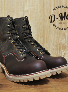 Wesco boots Jobmaster Semi Toe酒红拼色 工装靴/鞋型 ◆D-Man◆
