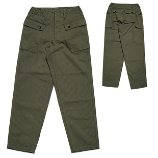 现货 FREEWHEELERS M-1944  橄榄绿色人字纹军事长裤