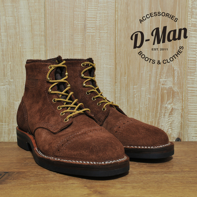 棕色工装靴WESCO扁尖头