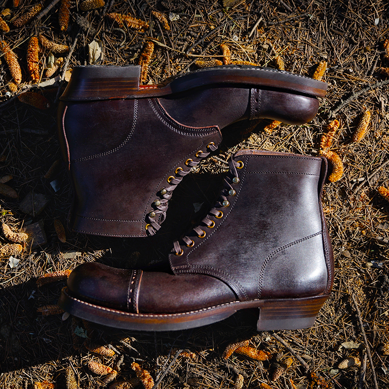 日本伞兵靴clinch手擦棕色2022工装靴