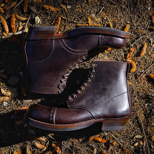 日本伞兵靴clinch手擦棕色2022工装靴