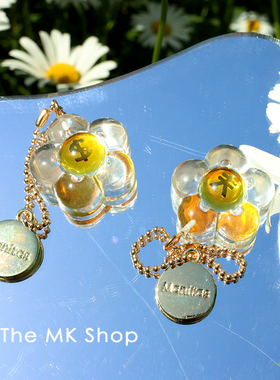 Manitas原创设计有钱花小雏菊幸运钥匙扣包包挂件汽车钥匙链挂饰