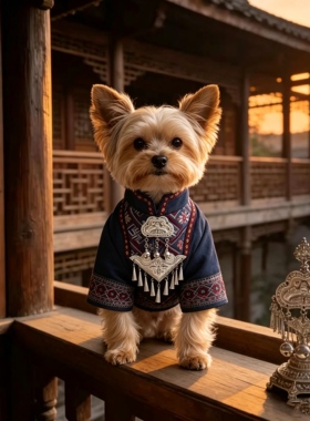 宠物民族服饰套装新款广西三月壮族猫猫狗狗服饰少数民族苗族