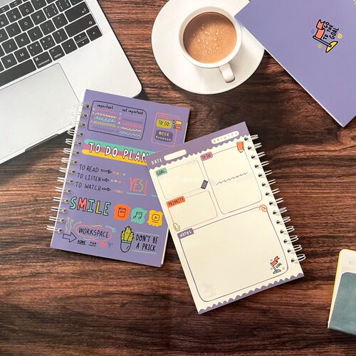 To do planner英文日程本自填日期线圈本计划本planner简约笔记本