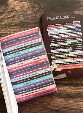 Small talk book stickers文字贴纸本彩色素材复古手账英文创意贴