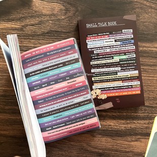 Small talk book stickers文字贴纸本彩色素材复古手账英文创意贴