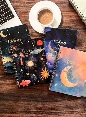 2026年日程本planner计划本周计划本线圈规划师英文行事历A5外贸