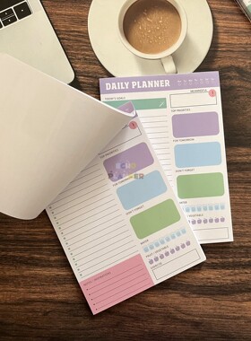 Daily Planner日计划本便签todolist外贸日程本拍纸本a5可撕每日