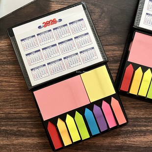 Stikcy 便签本外贸N次贴彩色荧光可撕可粘贴办公 notes便利贴套装