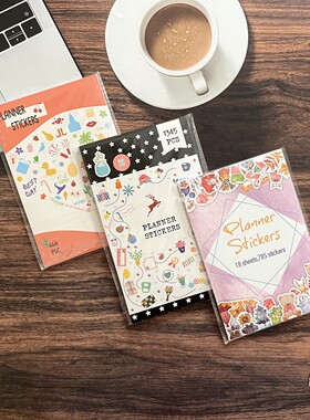 Planner stickers计划贴纸套装四季时间管理标记卡通装饰贴节日