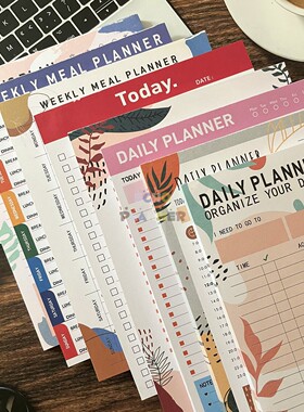 Daily planner 磁吸拍纸本计划本便签本日程本周计划本可撕菜谱本