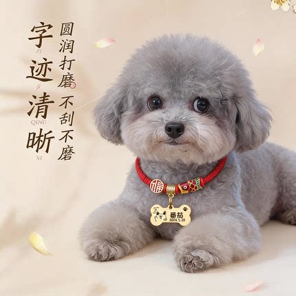 猫狗通用宠物饰品猫咪狗牌小型犬防走丢牌刻字项圈挂件身份牌配饰