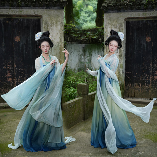 【沉香画舫】【越人歌】齐胸复原衫裙襦裙复原唐制八破裙交窬裙