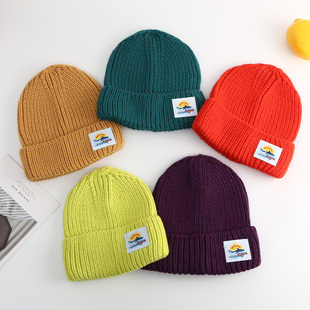 针织毛线帽糖果色甜美可爱 帽子女秋冬款 韩版 ins潮女时尚 黑色薄款