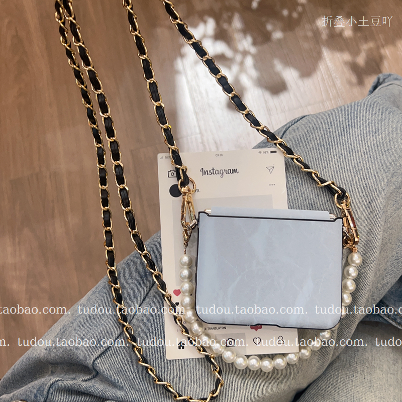 适用华为purax手机壳皮质全包中轴mixflip2折叠屏保护套razr60ultra手提nova轻奢斜挎vivoxflip护轴外壳新款