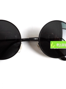 黑框小圆形汉奸眼镜配近视太阳镜