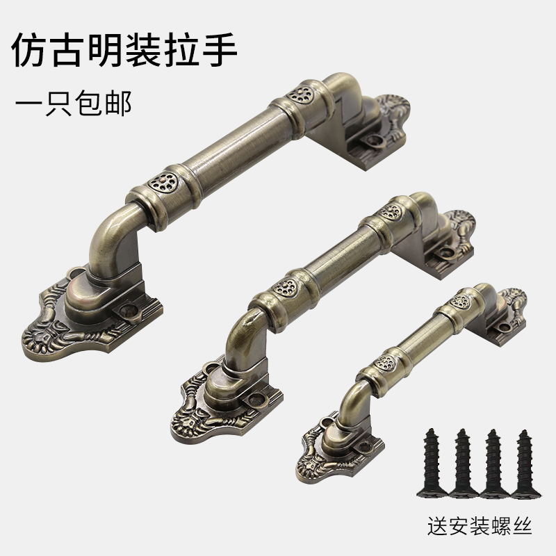 房门木门铁门加厚明装拉手