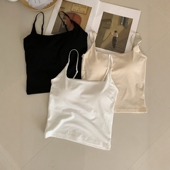 此外 内搭打底 带胸垫基础款 韩系简约纯色吊带背心女2025夏季 新款