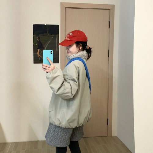 此外毛毛领翻领派克服女