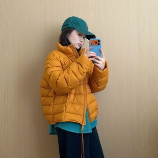 此外 立领基础款多巴胺羽绒服女2025冬季新款韩版加厚羽绒外套潮