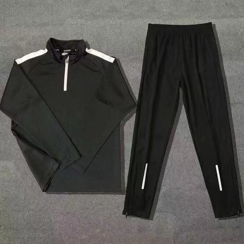 健身服套装男速干训练宽松立领长袖半拉链跑步上衣新款运动服男生 - 封面