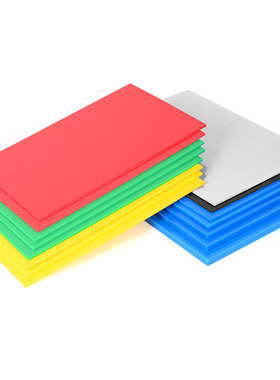 定制PP塑料板红黄蓝绿黑白色耐磨耐酸碱PVC板彩色PE板材案板垫板