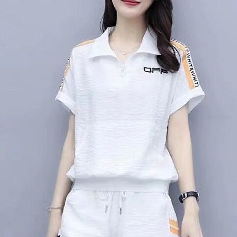 休闲套装女装大码夏季两件套短裤宽松显瘦时尚短袖运动版运动新款