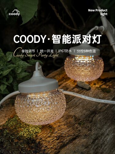 COODY智能派对灯户外露营氛围灯防水彩色温调节营地灯