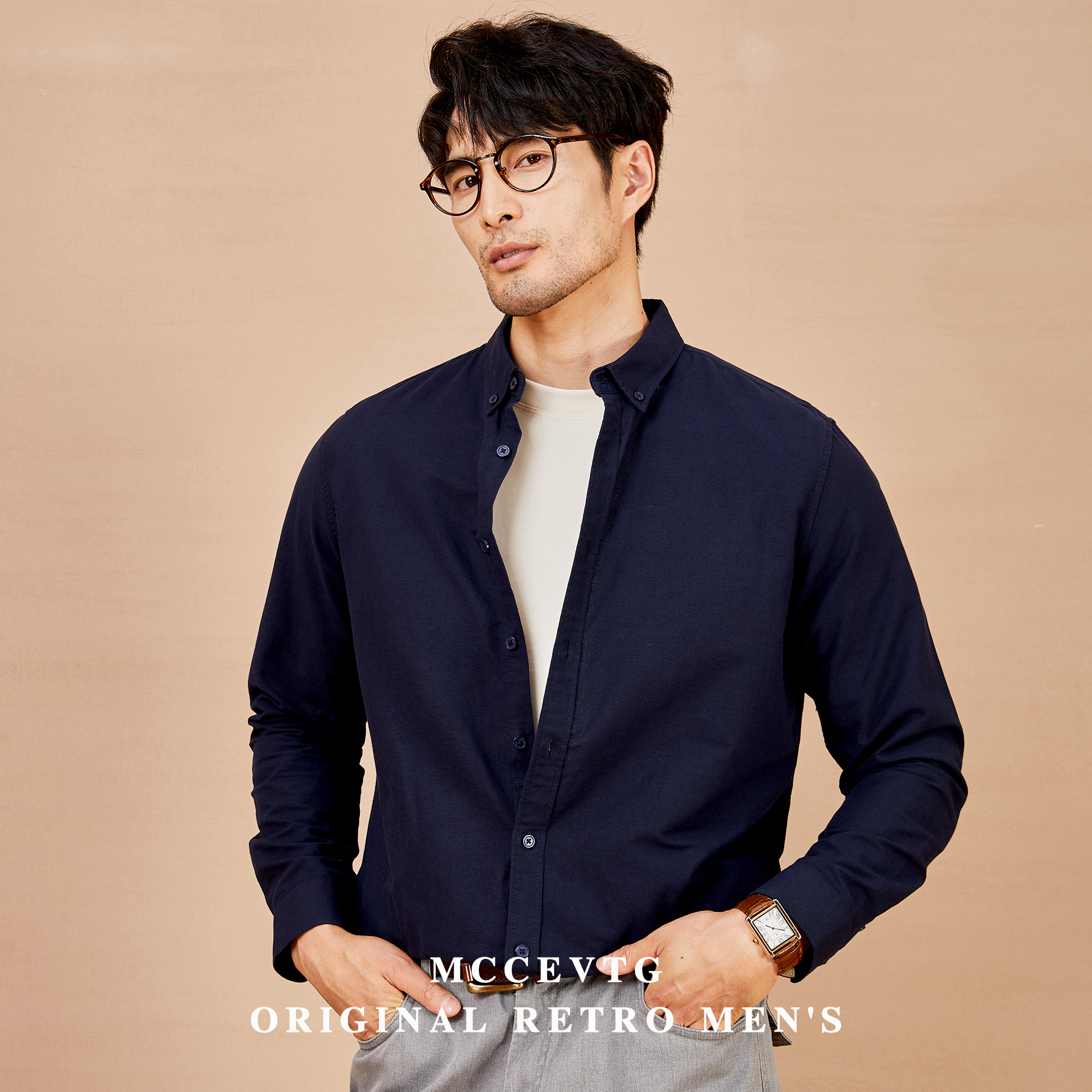 MCCEVTG四季款牛津纺休闲男衬衫