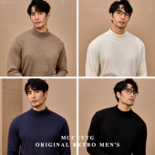 飞行家系列 可机洗亲肤羊毛衫 男士 商务半高领毛衣秋冬季 打底衫