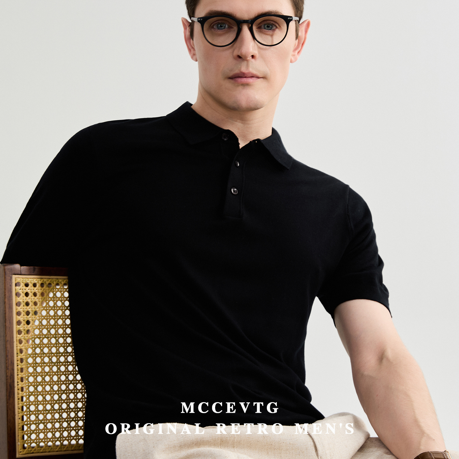 MCCEVTG意式16针天丝POLO衫