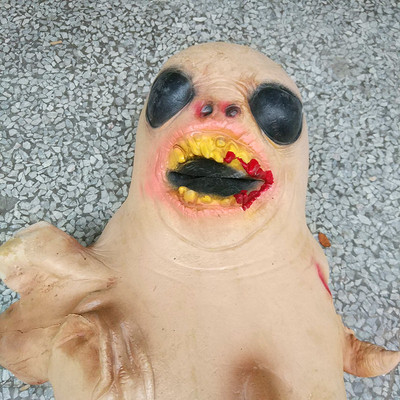 恐怖大黑眼小鬼乳胶幽灵蝌蚪怪 爬尸吊鬼 密道逃脱酒吧鬼屋装饰品