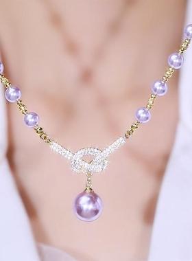 925银针项链女轻奢小众设计感