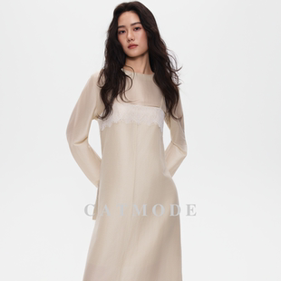 显瘦女 宽松长款 LION&CAT法式 复古蕾丝上衣吊带两件套喇叭袖