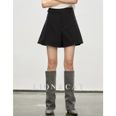 高腰显瘦A版小个子短裤女阔腿裤