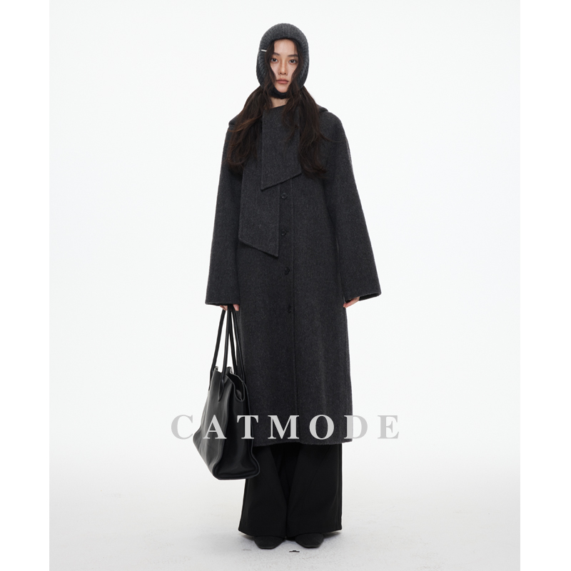 RJ冬季新款极简风羊毛大衣