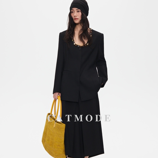 中长款 宽松阔版 简约通勤百搭西服外套 慵懒风黑色西装 LION&CAT