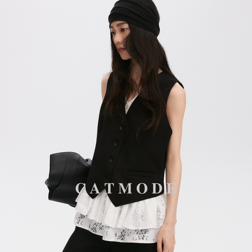 LION&CAT假两件拼接马甲